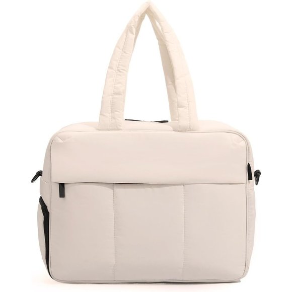 Jqwsve Travel Duffel Women Puffer Gym Tote  Weekender Bag with Shoe Compartment - Picture 1 of 6